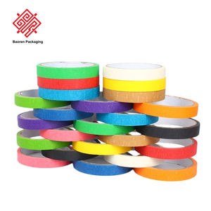 Papier décoratif coloré plissé, résistant à la chaleur, personnalisé, imprimé, écologique, adhésif acrylique, peinture en aérosol, masquage, Baoren - Product Image 1