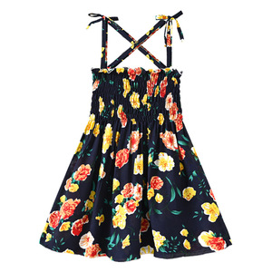 Nuove ragazze carine vestito floreale cotone senza maniche canotta vestito ragazze <span class=keywords><strong>abbigliamento</strong></span> moda casual vestito estivo per le ragazze - Product Image 4