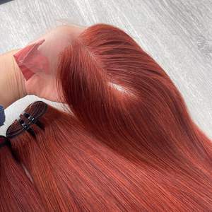 Las extensiones de cabello humano liso de hueso más vendidas, paquete de cabello rojo de vendedores de cabello crudo vietnamita, paquete de pelucas de cabello de alta calidad - Product Image 1