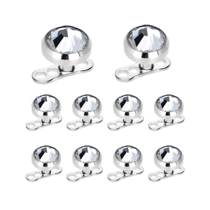 Pha lê giọt nước mắt da NEO vít Tops thép không gỉ thời trang xuyên cho phụ nữ và nam giới cho đám cưới và đồ trang sức - Product Image 5