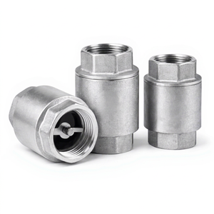 Stainless Steel Check Valve 1.5" NPT Threaded Spring Backflow Preventer with <b>PTFE</b> Sealing for Water Systems PN16 Pressure Rating - Product Image 1
