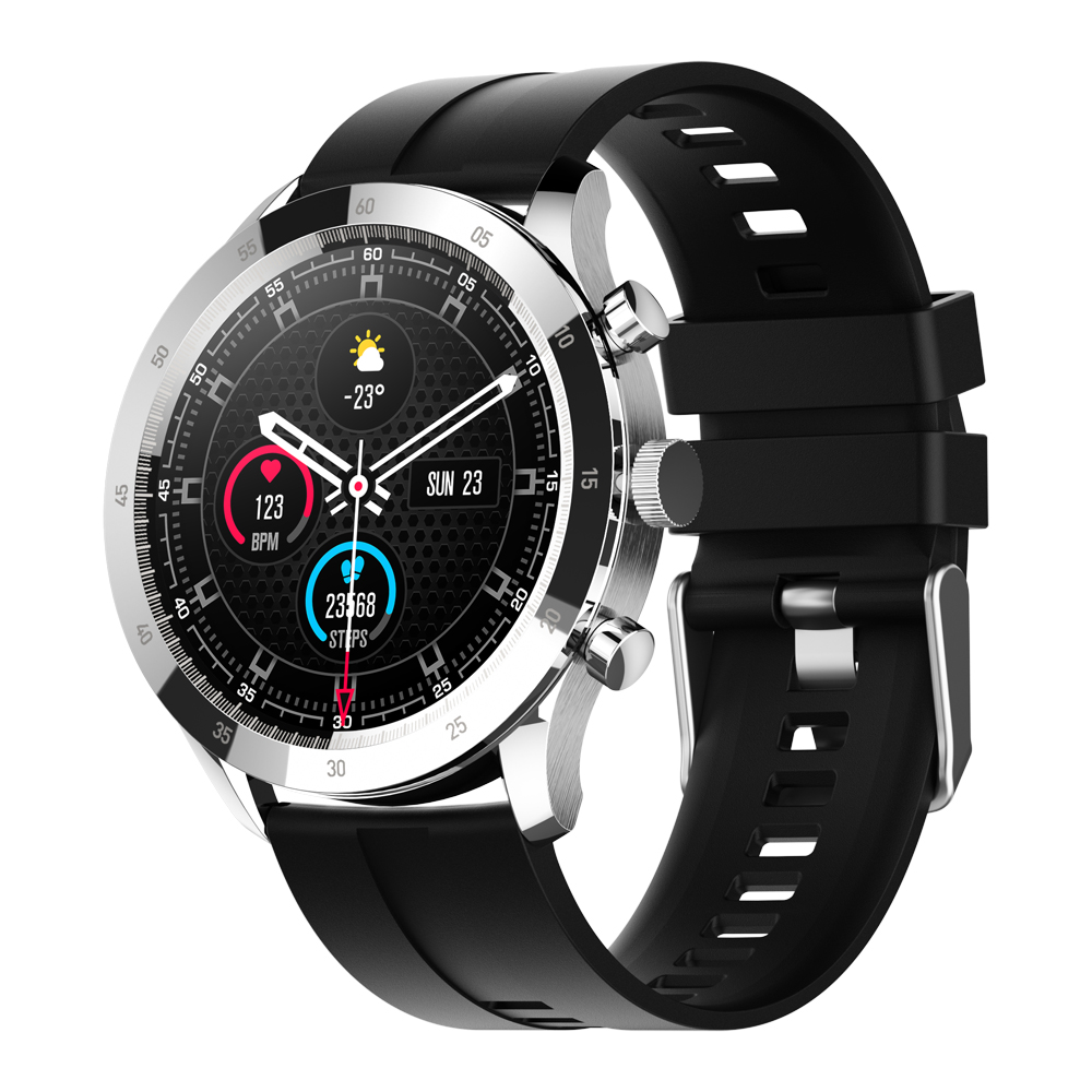 Bracelet en silicone noir-argent