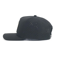Waterdichte stof 5-delige laser pet met rubberen patch, zwarte kleur, voor heren