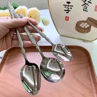 Hochwertiges 4-teiliges Edelstahl-Besteckset, Minimalistisches Steakmesser, Gabel und Löffel, Lebensmittelecht für Hotel und Restaurant