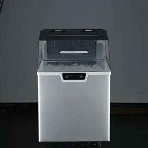3.2L Big Water Tank 18kgs Tabletop ice machine 14pcs ice per batch Stainless steel 2.4kgs storage Home Use Ice Maker
