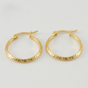 Pendientes de acero inoxidable chapado en oro de 18 quilates para mujer - Product Image 2