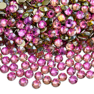 คริสตัลแก้วพรีเมียม 2088 เม็ด ขนาด 8 ใหญ่ 8 เล็ก แบบเจียระไนหลายเหลี่ยม ด้านหลังแบน ไม่ต้องใช้ความร้อนสำหรับติดเสื้อผ้า - Product Image 5