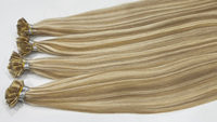 Extensions de cheveux humains de haute qualité 100% naturels, à pointe plate, avec kératine, double épaisseur, balayage