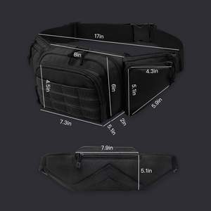 Sac banane tactique <span class=keywords><strong>pour</strong></span> <span class=keywords><strong>homme</strong></span>, personnalisé avec logo, durable, en Oxford 800D imperméable, système Molle, <span class=keywords><strong>pour</strong></span> la randonnée, l'escalade, la pêche en plein air - Product Image 2