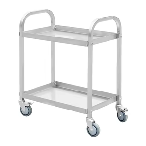 Chariot de cuisine moderne en acier inoxydable avec chariot amovible à plat pour la restauration à motif rond pour l'hôtel et la cuisine commerciale. - Product Image 2