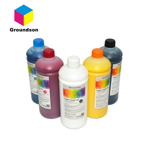 Recargable CMYK blanco <span class=keywords><strong>tinta</strong></span> de pigmento textil para <span class=keywords><strong>Epson</strong></span> Surecolor de F2130 F2100 DTG <span class=keywords><strong>impresora</strong></span> de prendas de vestir - Product Image 1
