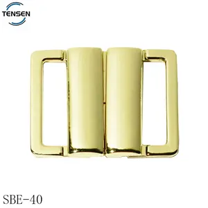 Shoe Buckles And Accessories Wholesale Gold Accessory Brand Shoes Buckle Swimwear Adjustable 2 Parts Decoration Straps Hardware