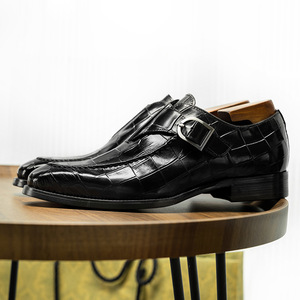 <b>Pointed</b>-<b>toe</b> Cowhide Business Formal Office Oxford Shoes Autumn Leopard Pattern Casual <b>Flat</b> Slip-On Detachable Design - Product Image 2