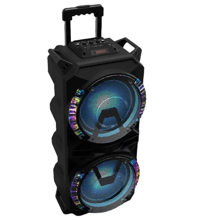 2022 new model Dual 8 inch trolley speaker stage audio with wireless microphone