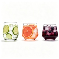 Ensemble de verres à vin rouge et à whisky sans pied en cristal, verres à eau et à shot pour bar et usage domestique