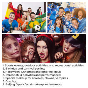 Stick <span class=keywords><strong>di</strong></span> Vernice per il Viso con Bandiere dei Paesi della Coppa del Mondo, Colori Vivaci delle Bandiere Nazionali, Non Tossico, Facile da Applicare, Lavabile, Stick <span class=keywords><strong>di</strong></span> Pastello - Product Image 6