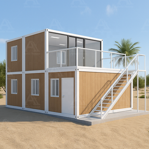 20ft Verzending Prefab Container Huis Met Badkamer Te Koop Licht Staal Opvouwbare Geprefabriceerde Woning Villa 4 Slaapkamer - Product Image 1