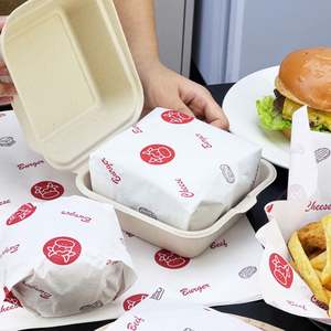 Papel de Envolver para Pan, Hamburguesas y Sándwiches, Personalizado con Logotipo, Ecológico, Biodegradable, Resistente a la Grasa - Product Image 3