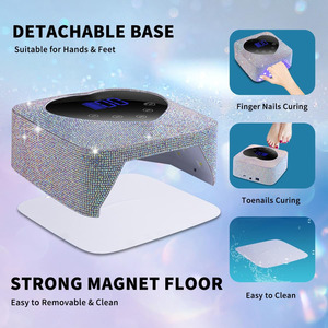 Lampu kuku berkilau 72W, layar LCD sentuhan penuh bentuk hati, baterai isi ulang bawaan, cepat, semua jenis Gel kuku - Product Image 4