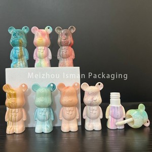 ISMAN Tubes de brillant à lèvres miniatures 2 ml en forme d'ours de dessin animé, emballages mignons vides pour brillant à lèvres avec porte-clés pour enfants, flacon de brillant à lèvres personnalisable avec logo - Product Image 3