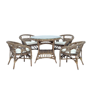 Venta caliente hecho a mano ratán tipo MANDALINO KUBU juego de comedor para muebles de diseño elegante comedor para Villa o Hotel - Product Image 1