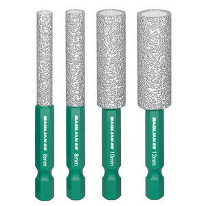 Foret diamanté Baolian 6 8 10 12 mm à tige hexagonale pour perçage céramique, verre et maçonnerie - Product Image 1