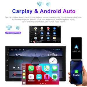 Reproductor estéreo para coche TS7 <span class=keywords><strong>Android</strong></span> 12, pantalla táctil de 7 pulgadas, 2 Din, Mirror Link, Carplay, navegación GPS, FM, BT, 2.5D, salpicadero, USB - Product Image 5