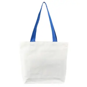 Оптовая продажа, недорогая многоразовая сумка для покупок с логотипом на заказ, простая белая холщовая Сумка-тоут из хлопка на заказ/