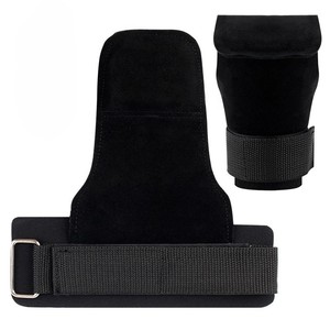 Protège-paume en cuir demi-doigts avec coussinets antidérapants imperméables et sangles de poignet réglables pour la musculation unisexe - Product Image 3