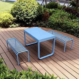 Set <span class=keywords><strong>da</strong></span> <span class=keywords><strong>Giardino</strong></span> Semplice con Tavolo e Sedie <span class=keywords><strong>da</strong></span> Esterno, Combinazione per Cortile e Balcone, in Ferro Battuto con Telaio in Acciaio al Carbonio, Mobile e Resistente - Product Image 3