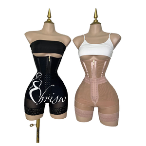 Faja de compresión colombiana de cuerpo completo para mujer, marca privada, con efecto reductor de abdomen y control original, tipo pantalón. - Product Image 4