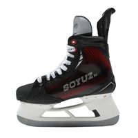 Location de patins de hockey sur glace professionnels durables en fibre de carbone avec bâton de hockey sur glace et rondelle