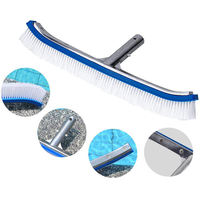 Brosse pour murs de piscine arrière en aluminium poli de 18 pouces BONNY Outil et accessoire de nettoyage de piscine en plastique de luxe
