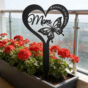 Ornement <span class=keywords><strong>de</strong></span> jardin extérieur en métal à insérer dans le sol, marqueur funéraire, décoration <span class=keywords><strong>de</strong></span> cimetière <span class=keywords><strong>de</strong></span> commémoration - Product Image 5