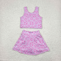 RTS Boutique Enfants Vêtements Balles Imprimer Jupes Shorts Filles Été Yoga Vêtements Soeurs Porter