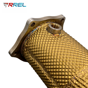 Collecteur d'échappement à haut débit avec catalyseur 200 cellules, tuyau d'échappement isolé thermiquement pour <span class=keywords><strong>Porsche</strong></span> <span class=keywords><strong>Cayenne</strong></span> 957 <span class=keywords><strong>Turbo</strong></span> 4.8T <span class=keywords><strong>V8</strong></span> 2006-2010 - Product Image 6