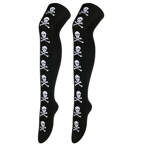 Halloween mujeres niñas sobre la rodilla alta fiesta vacaciones Cosplay <span class=keywords><strong>medias</strong></span> sangrado murciélagos <span class=keywords><strong>esqueleto</strong></span> patrón Calcetines - Product Image 6