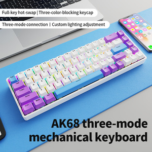 Clavier mécanique Dragon Guardian AK68, 68 touches, rétroéclairage RVB, sans fil, filaire, pour jeux, esports, programmable, touches PBT - Product Image 5