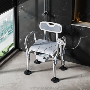 Silla de Ducha y Comodidad <span class=keywords><strong>para</strong></span> el Lado de la Cama, Ajustable en 6 Niveles de Altura con Ventosas, Resistente, Portátil y Ligera <span class=keywords><strong>para</strong></span> Personas Mayores - Product Image 6