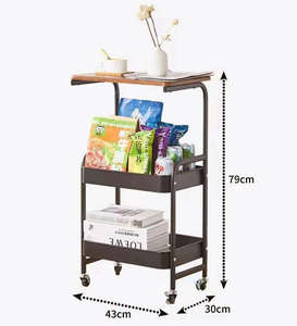 Nouvel article en gros : Chariot de rangement métallique à roulettes pour cuisine, salle de bain, salon, stockage alimentaire, garage – Boîte à outils et jouets - Product Image 4