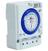 Minuteur mécanique programmable 24h JINQIAO CE RoHS 100V 240V 15A sur rail DIN TB-388, relais temporisé 20A max. Contrôleur de courant IP21