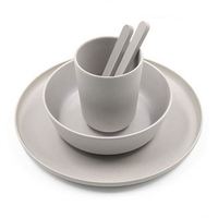 Ensemble de vaisselle créatif en mélamine et fibre de bambou en cinq pièces pour enfants, comprenant des tasses, des assiettes et des bols pour la salle à manger