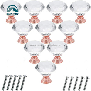 Win Top Crystal Glass <strong>Cabinet</strong> <strong>Knobs</strong> 30mm <strong>Diamond</strong> Shape Drawer Kitchen <strong>Cabinets</strong> Cupboard Wardrobe Pulls Dresser Handles - Product Image 6