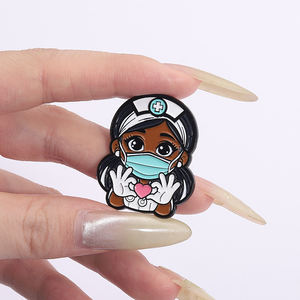Sming Pins เข็มกลัดโลหะเคลือบรูปหัวใจสำหรับแพทย์แพทย์หญิงผิวดำเข็มกลัดเคลือบรูปหัวใจสำหรับเป็นของขวัญ - Product Image 1