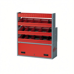 Unité de rangement en plastique automobile 5006 E14 rouge avec tiroir et étagères pour l'organisation d'atelier - Product Image 2