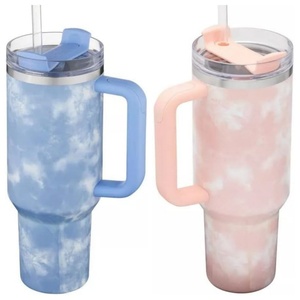 Vaso de sublimación al por mayor de 40 oz, vaso de viaje personalizable, vaso para coche de 40 oz con asa, vaso con pajita, taza de café - Product Image 1