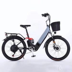 Bicicleta Eléctrica Deportiva de Montaña para Adultos con Marco de Acero al Carbono de 26*2.215 Pulgadas, Motor sin Escobillas, Batería de Litio de 36V y Doble Suspensión - Product Image 1