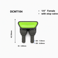 Vente en gros usine Raccord rapide double en plastique POM 1/4 pouce pour deux lignes, connecteur de tuyau d'eau double pour cyclisme thermique