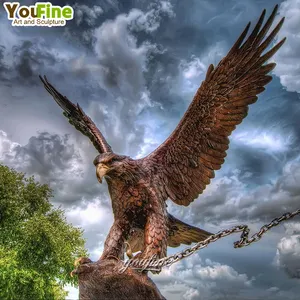 High Quality Casting Country Yard Large Outdoor Bronze Eagle Statues