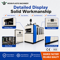 Machine de fabrication de gobelets entièrement automatique à servo-moteur, équipement de production de formage mécanique pour l'industrie des gobelets jetables en PP, PET, PS, PVC